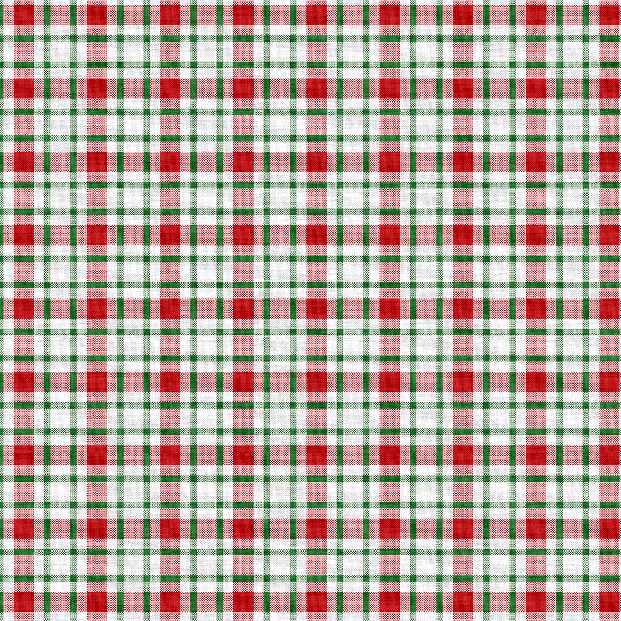Fabric Editions White Winter Plaid Cotton Fabric